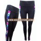 custom women Black Pink Panelled Sports Leggings GYM Running Yoga Pants Size AC6220