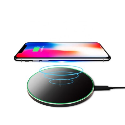 Tinderala custom logo Promotional gift aluminum qi standard fantasy mobile phones 10w fast charging desktop wireless charger pad