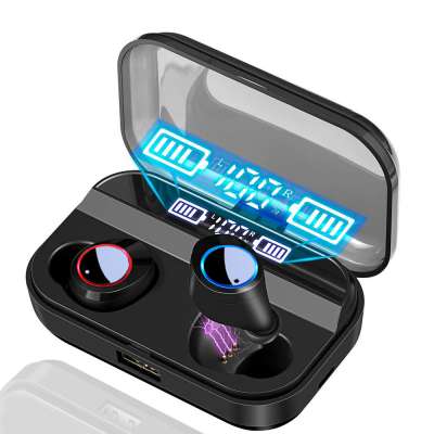 Digital Display Bluetooth 5.0 in-Ear Sports Earphone Earbuds 4000mAh IPX7 Waterproof 9D Surround Stereo Hi-Fi Sound Smart Touch